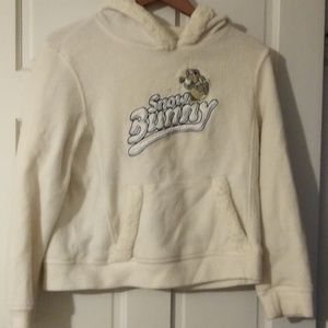 Snow Bunny Cropped Hoodie
